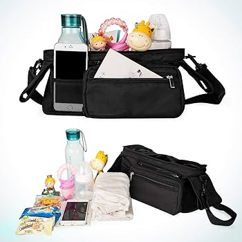 Momcozy Universal Stroller Organizer with Insulated Cup Holder Detachable Phone Bag & Shoulder St... | Amazon (US)