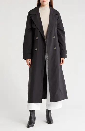 VERO MODA Tessa Trench Coat in Black at Nordstrom Rack, Size Medium | Nordstrom Rack