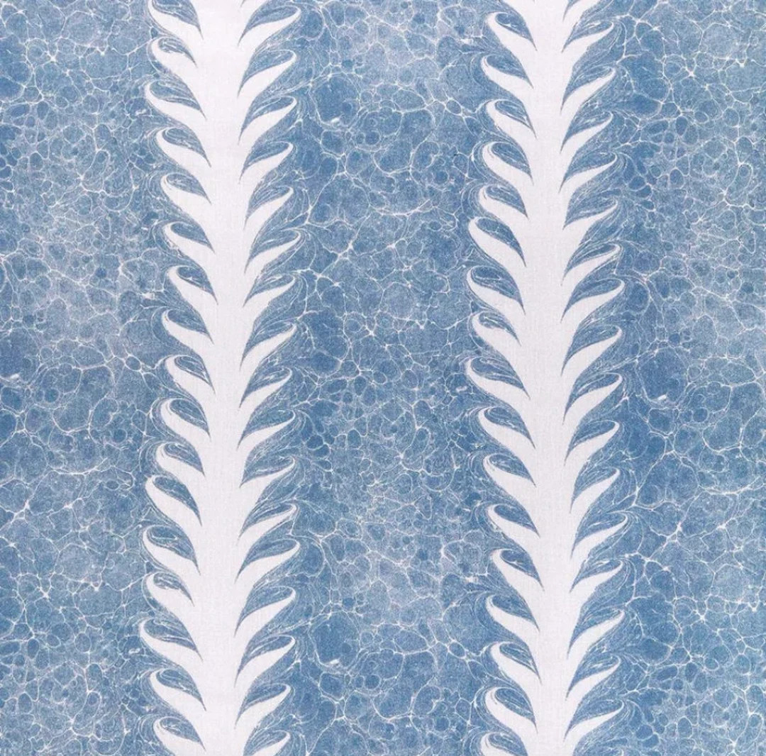 Beata Heuman, Palm Drop in Sky Blue and Plaster Pillow Cover - Etsy | Etsy (US)