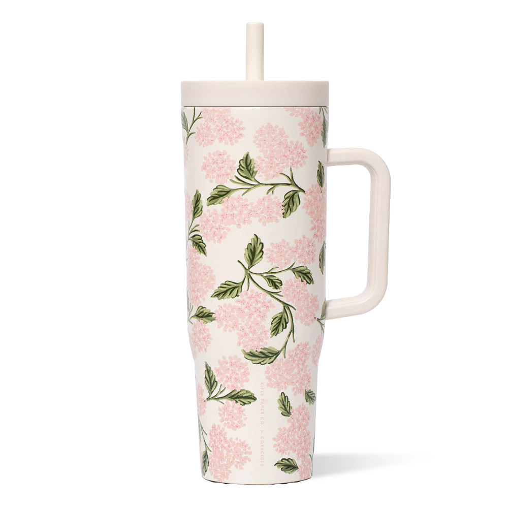 Rifle Paper Co. Leakproof Cruiser - Pink Hydrangea / 40oz | Corkcicle