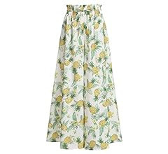 IMEKIS Women Flowy Palazzo Pants High Waist Wide Leg Trousers Summer Casual Beach Loose Flared Be... | Amazon (US)