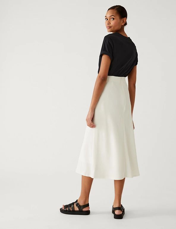 Satin Crepe Midaxi Circle Skirt | M&S Collection | M&S | Marks & Spencer (UK)