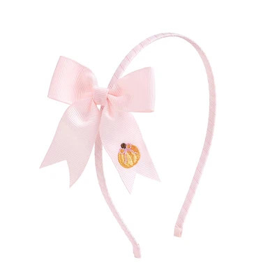 Pumpkin Embroidered Bow Headband | Sweet Wink