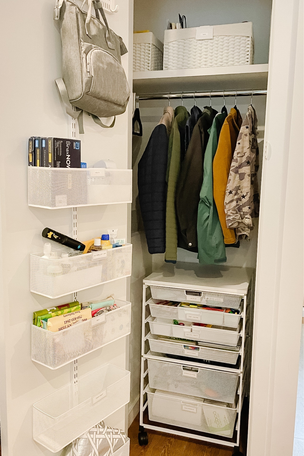 Even small closets can be organized! Use door and wall space to maximize storage. 

#LTKBacktoSchool #LTKhome
