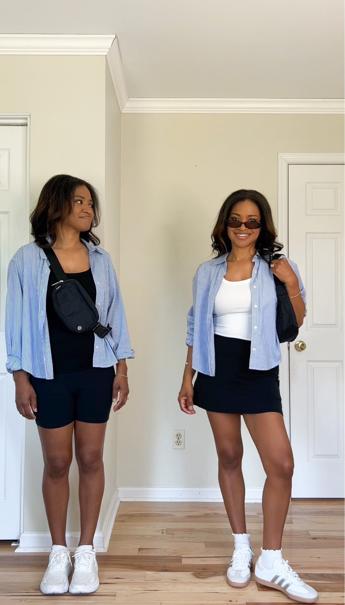 Wearing a small in the tops. Linking similar button down since mine is no longer in stock. Small in activewear skort. Size down 1/2 in the shoes.

#LTKootd #LTKgrwm #LTKOver40