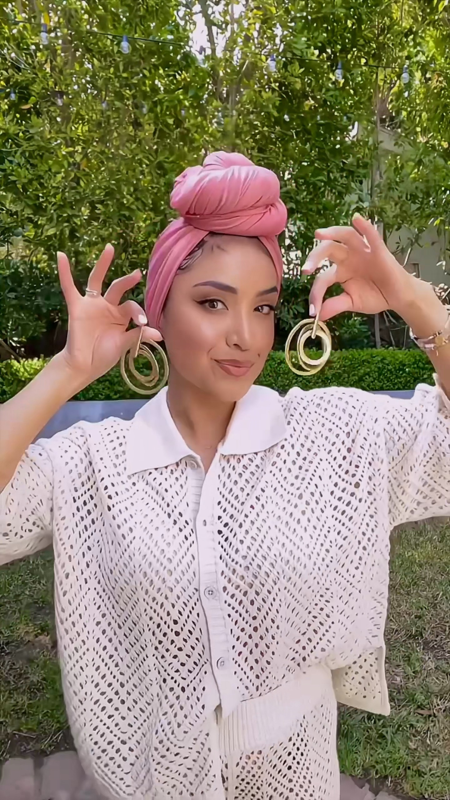 How to tie a head wrap + target beach crochet set 🤌🏽☀️🤎