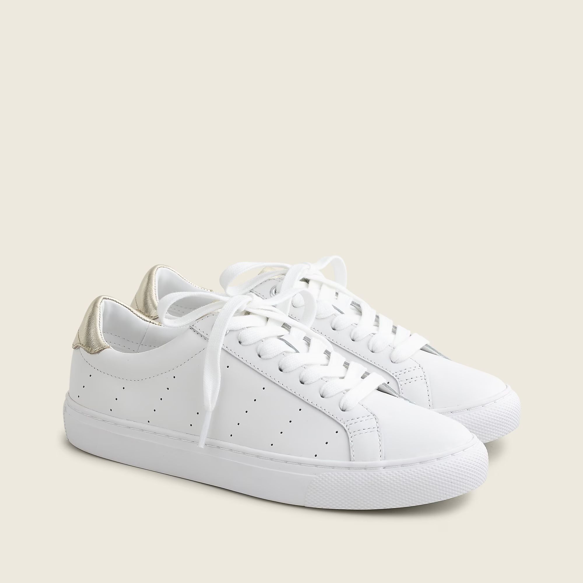 Saturday sneakers in leather with gold detail | J.Crew US