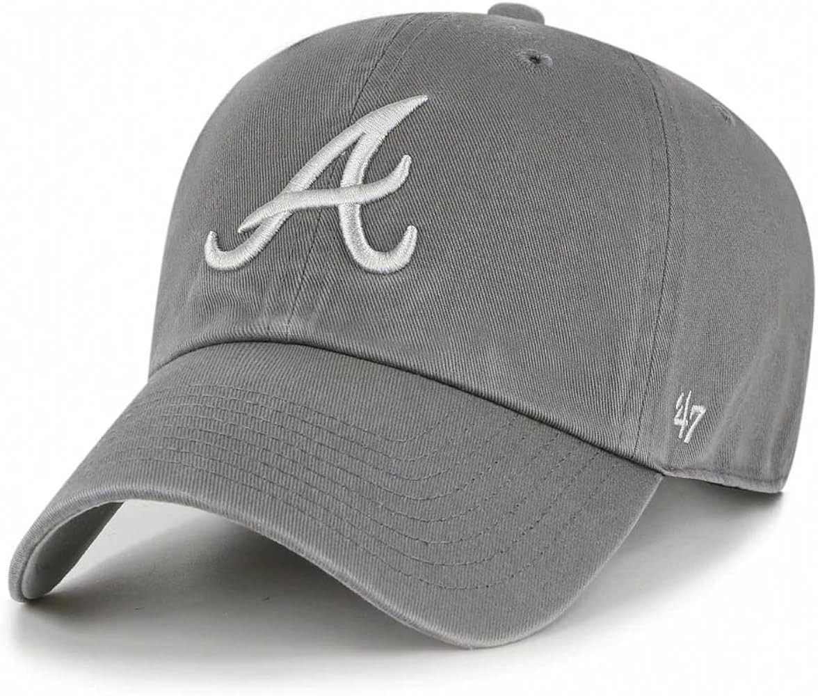 '47 MLB Dark Gray Ballpark Clean Up Adjustable Hat, Adult One Size Fits All | Amazon (US)
