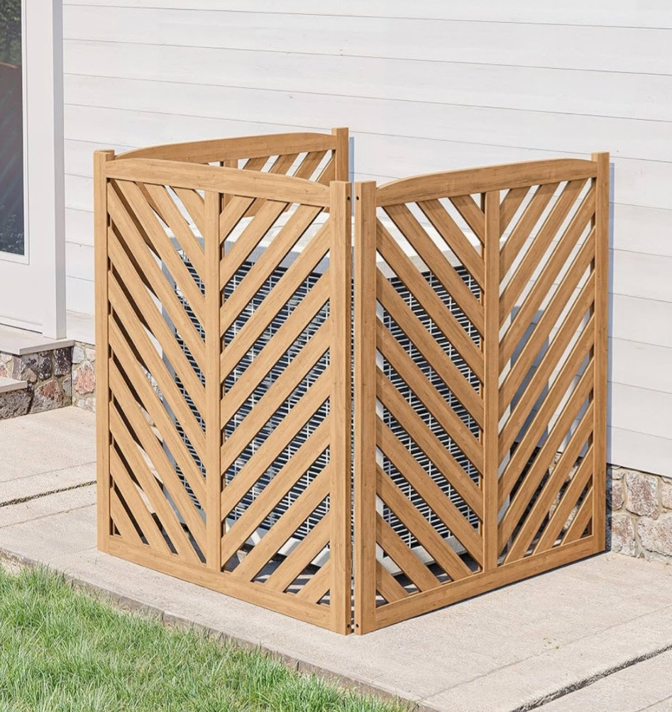 Wooden fence cover for air conditioner or pool pumps!

#LTKHome #LTKStyleTip #LTKFindsUnder100
