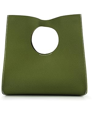 HOXIS Vintage Minimalist Style Soft Pu Leather Handbag Clutch Small Tote | Amazon (US)