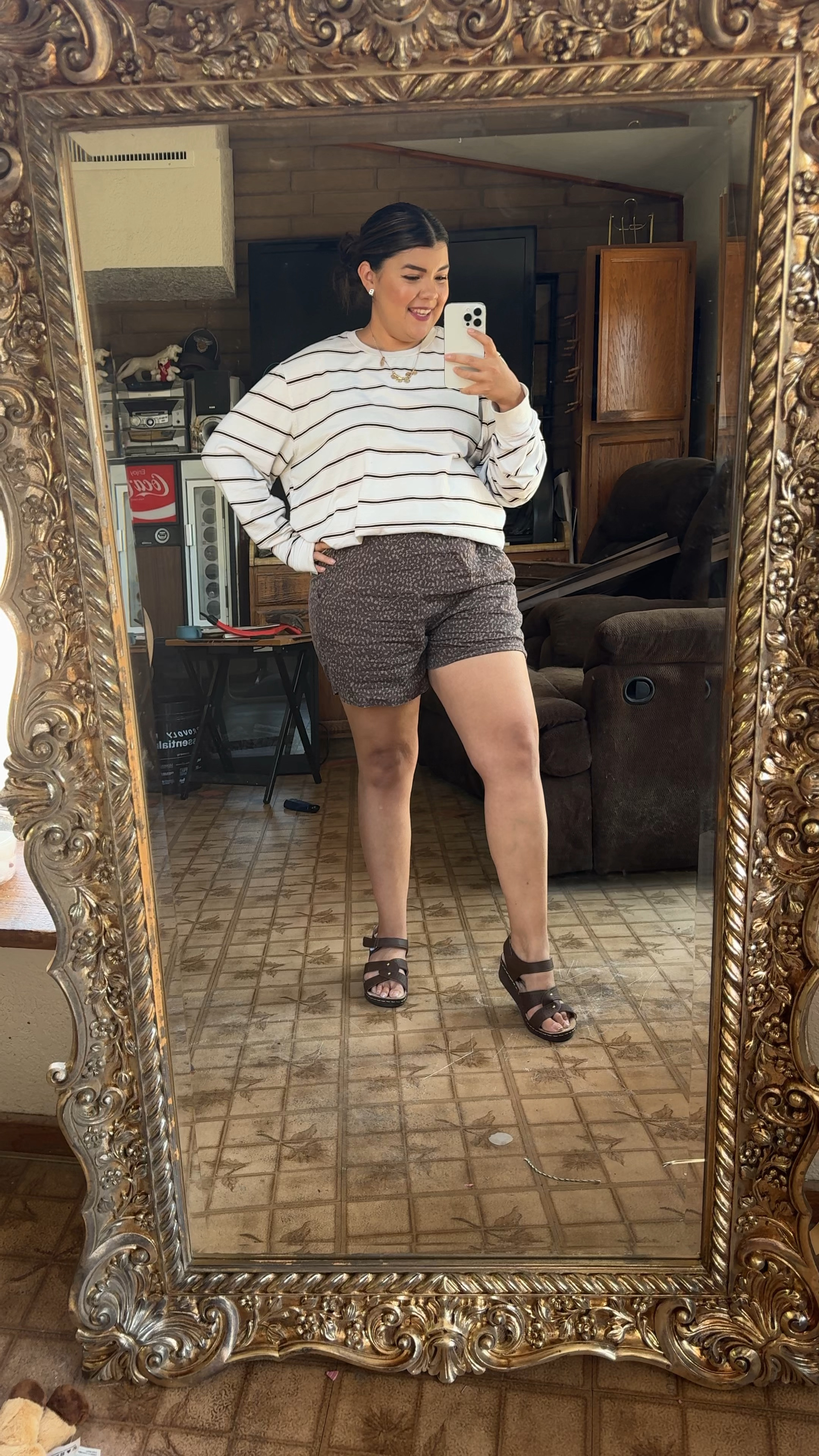 Thirsted these finds because I wanted to put my own twist on the current boxer, shorts, trend, and striped shirts!!
I really love the print on the shorts. They’re gonna be perfect for the fall time.

#LTKFindsUnder50 #LTKMidsize #LTKBacktoSchool