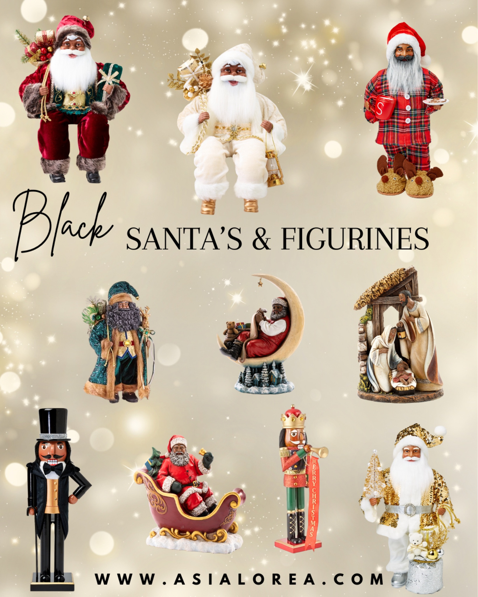 Must Have Black Santa and Figurines to complete your Christmas Decor 


#LTKHoliday #LTKSeasonal #LTKHome