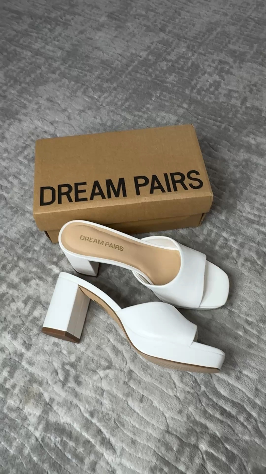 Super cute and comfy. True to size!
Padded for comfort. Chunky heel make them stable to walk. 
@dreampairs

#dreampairs #white  #shoes #heels