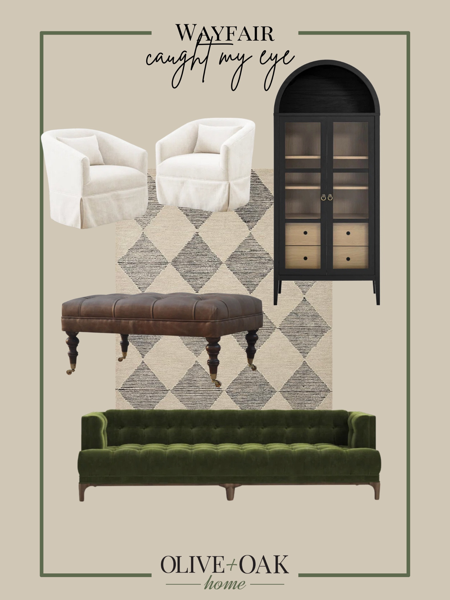 Get this look featuring all @wayfair products! I’m obsessed with that green couch! 

#wayfairpartner #wayfair

#LTKSaleAlert #LTKHome #LTKSeasonal