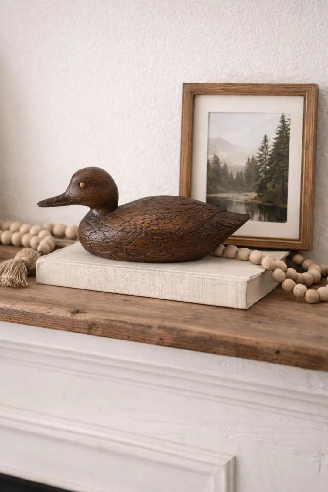 Vintage Wooden Duck Figurine Hand Carved Rustic Folk Art Cabin Decor Primitive Woodland - Etsy | Etsy (US)