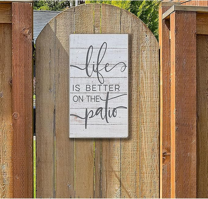 Kindred Hearts Life is Better Patio Indoor/Outdoor Sign, 11" x 20", Multicolor | Amazon (US)