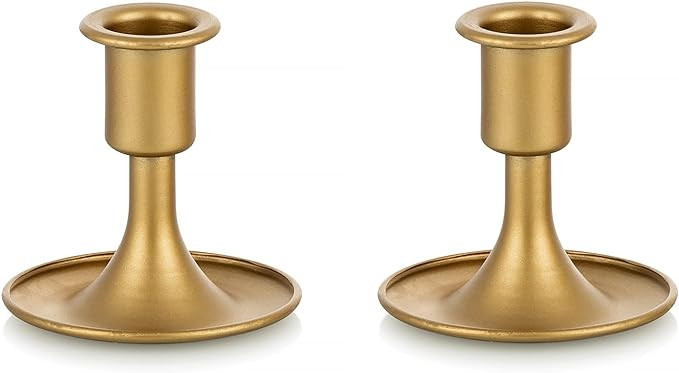 Candlestick Holders Taper Candle Holders, Romadedi Gold Candle Stick Candle Holder for Table Cent... | Amazon (US)