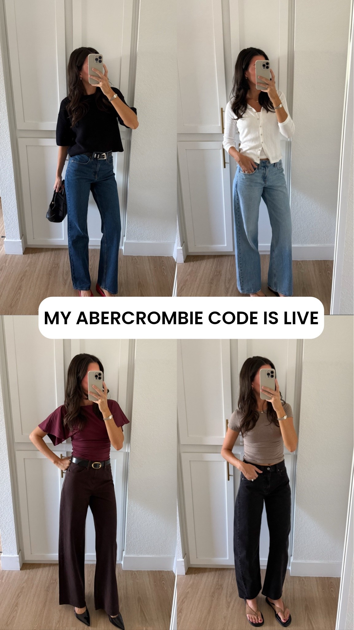 The viral @abercrombie denim sale is here (25-50% off all jeans), and code AFCASSIE stacks on top for an extra 15% off!

I am 5’7” and wear a size XS in tops and dresses at Abercrombie, and size 25 regular length in jeans! I am wearing their Classic style in all of these jeans except for the 90s Relaxed Jeans and 90s Straight Jeans, which are in Curve Love! 

*Offer valid online only August 5, 2026 to August 10, 2026 in US/CA. Excludes clearance. Online price reflects discount.
*Offer valid in stores and online August 5, 2026 to August 10, 2026 in US/CA. Exclusions apply as indicated. Online price reflects discount.
*Use code AFCASSIE to get an additional 15% off almost everything in stores and online at checkout from August 5, 2026 to August 10, 2026 in US/CA. Exclusions apply. See details online
