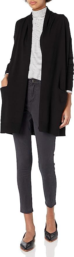 Daily Ritual Women's Fine Gauge Stretch Long-Sleeve Cardigan Sweater | Amazon (US)