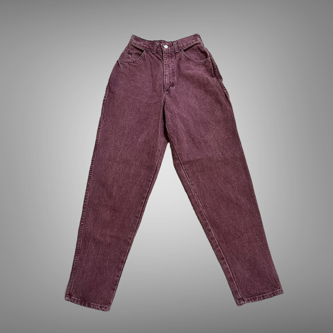 Vintage Carriage Court Jeans Womens High Rise Maroon Mom Jeans, Boyfriend Jeans, W25 L30, 80s, 19... | Etsy (US)