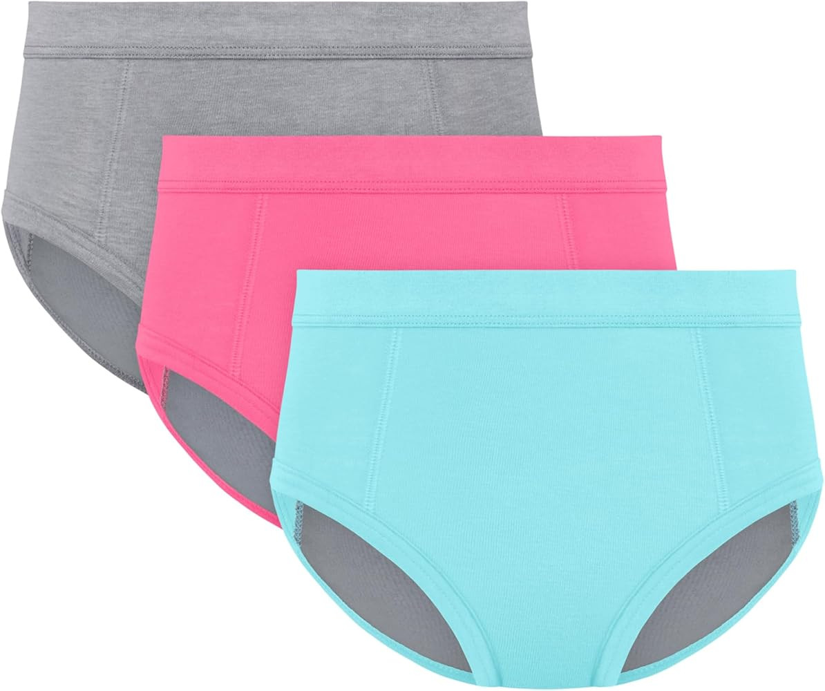 Hanes Girls' Absorbency Briefs Underwear, 3 Pairs, Confident Nights Cotton Overnight Underwear fo... | Amazon (US)