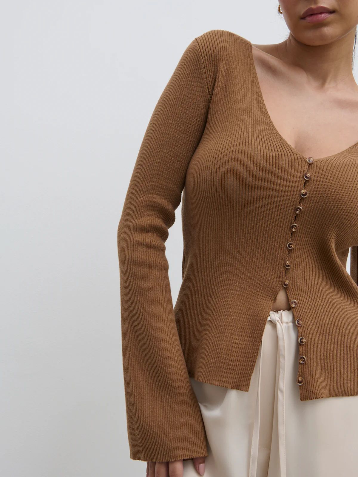 Tia Knit Cardigan - Ginger | Pretty Lavish (UK)