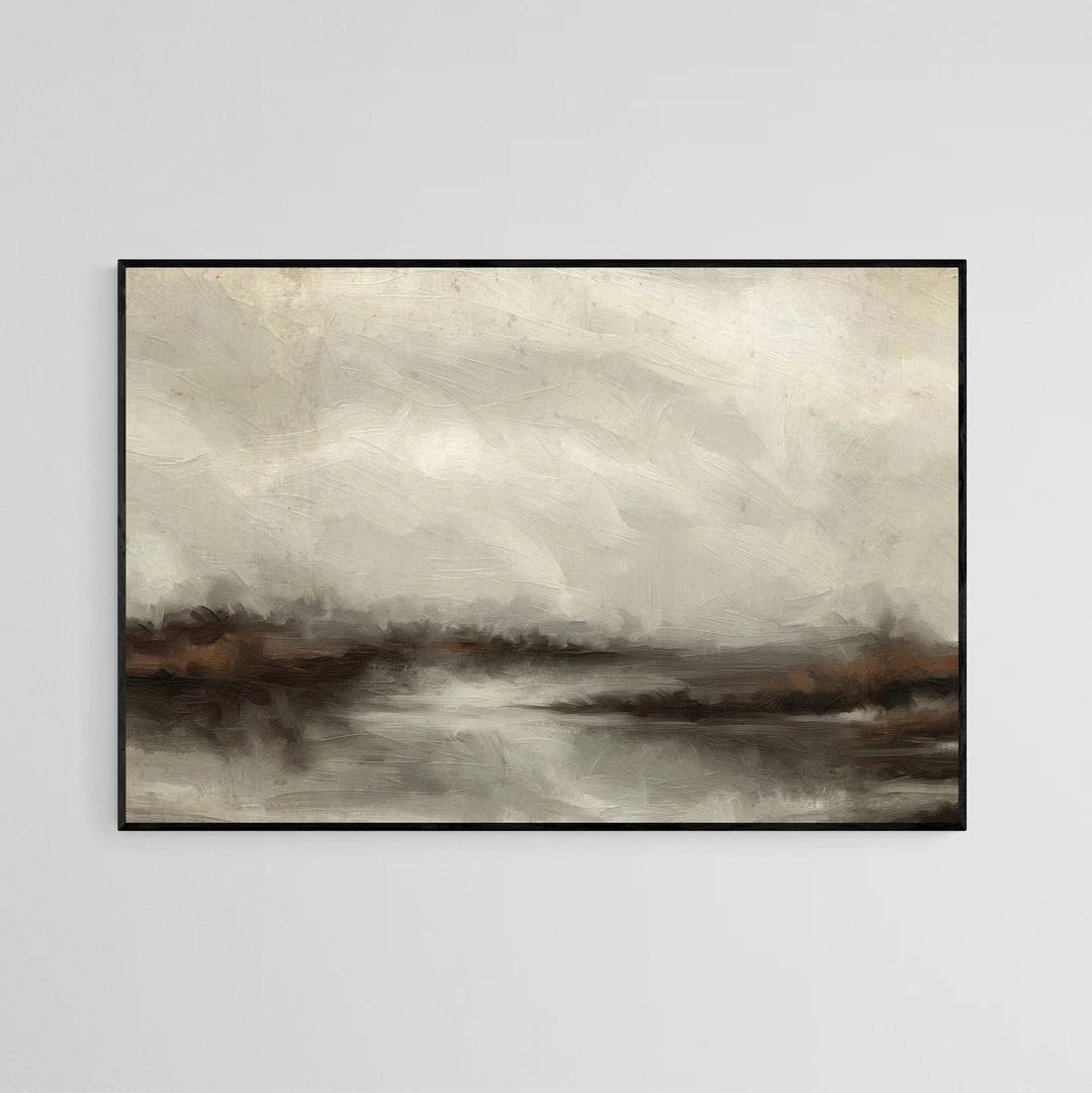 Large Neutral Color Abstract Landscape, Modern Art Available in 5 Different Sizes, Instant Digita... | Etsy (US)