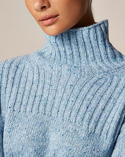 Ribbed turtleneck sweater in donegal wool blend | J. Crew US