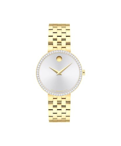 Movado Museum Classic Women's Watch - Swiss Quartz, Stainless Steel Bracelet - Lab-Grown Diamond Bezel - 30mm | Amazon (US)