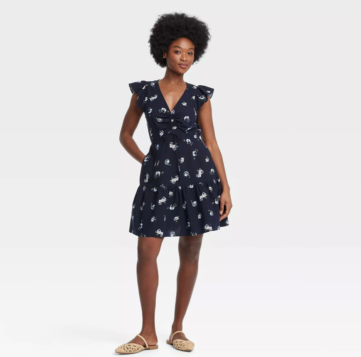 Universal Thread Women's Flutter Short Sleeve Mini Skater Dress | Target