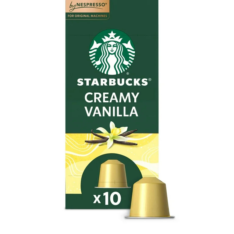 Starbucks By Nespresso Original Line, Creamy Vanilla, Flavored Roast Nespresso Pods, 10 ct | Walmart (US)