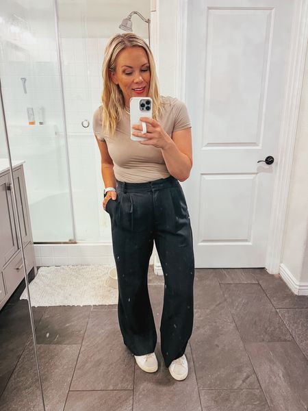 Casual office outfit idea with Abercrombie sloane trousers

#LTKFindsUnder100 #LTKWorkwear #LTKStyleTip