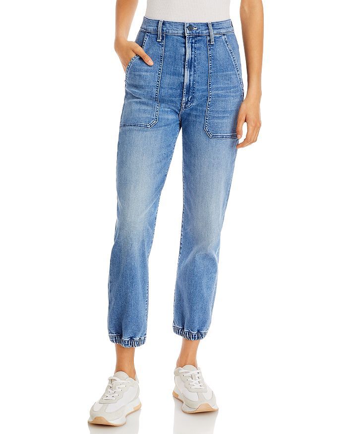The Wrapper Patch Springy High Rise Ankle Jogger Jeans in Wish On A Star | Bloomingdale's (US)