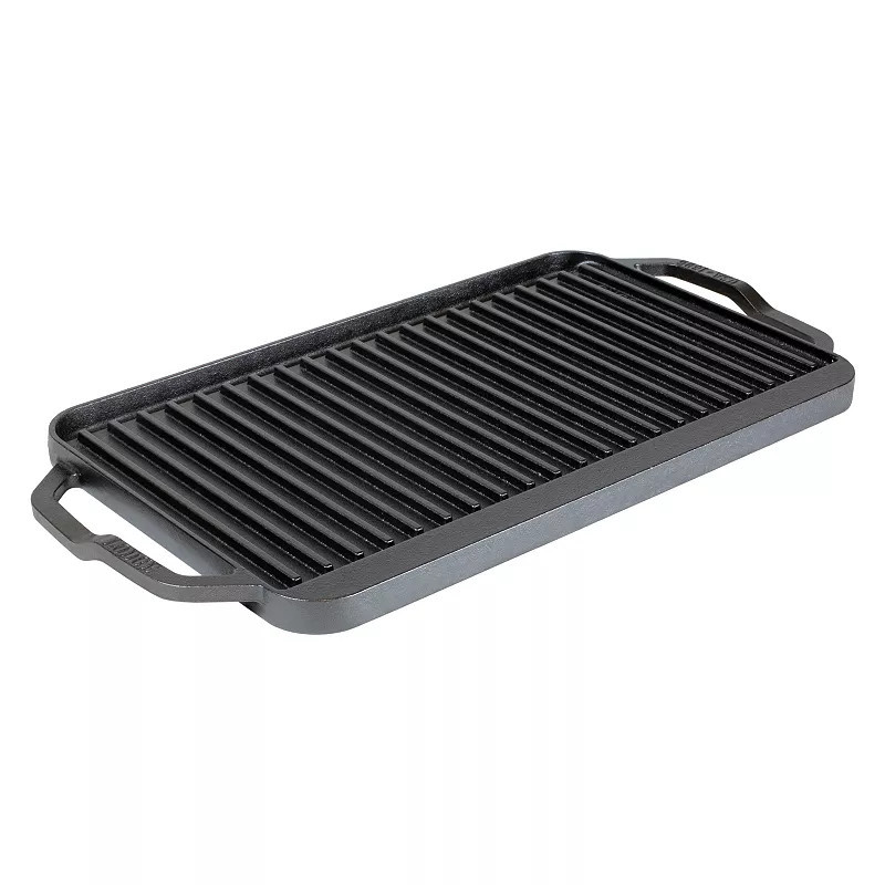 Lodge Chef Collection Pre-Seasoned Cast Iron Double Burner, Black | Kohl's