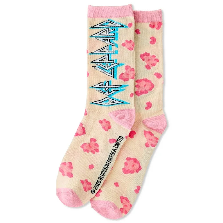 Def Leppard Band Crew Socks, Unisex, One Size Fits Most, Collectible Box | Walmart (US)