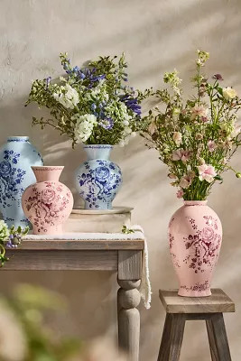 Monochromatic Delft Vase | Anthropologie (US)