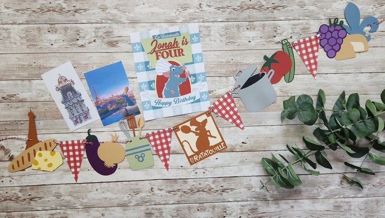 Ratatouille Birthday Banner: Paris Party Decoration - Etsy | Etsy (Global)