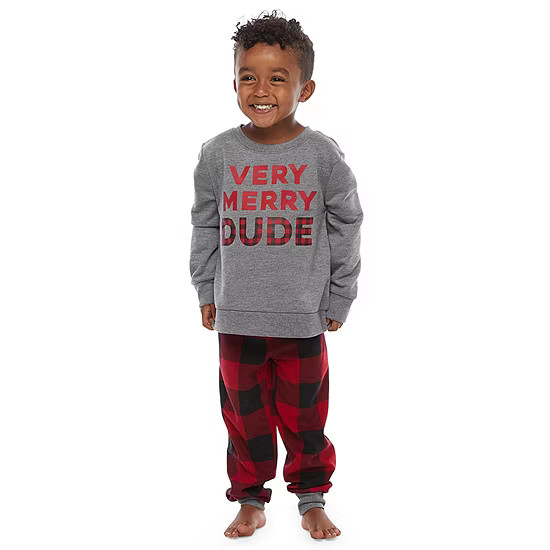 North Pole Trading Co. Very Merry Toddler Boys 2-pc. Christmas Pajama Set | JCPenney