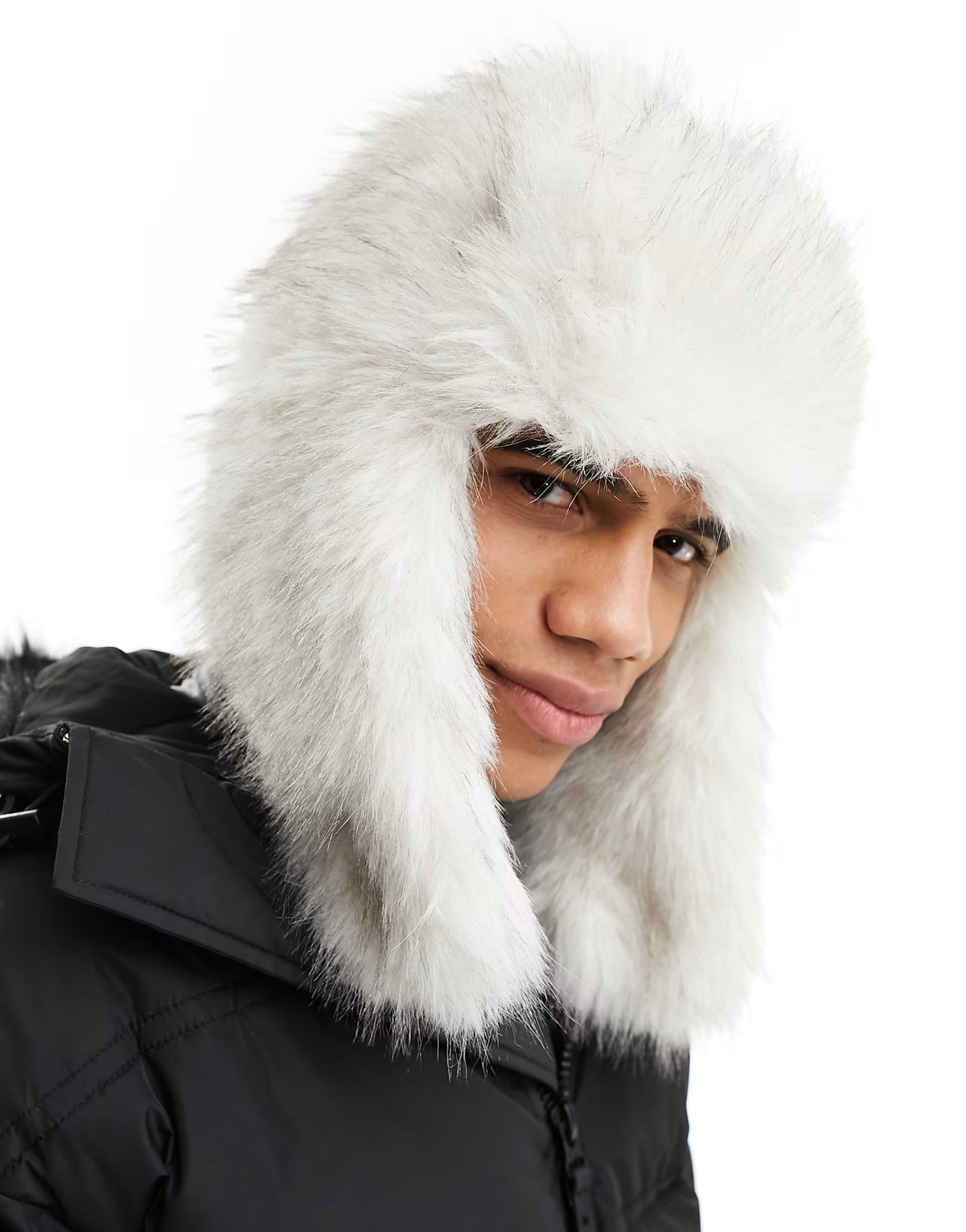 ASOS 4505 Ski faux fur trapper hat in white | ASOS | ASOS (Global)