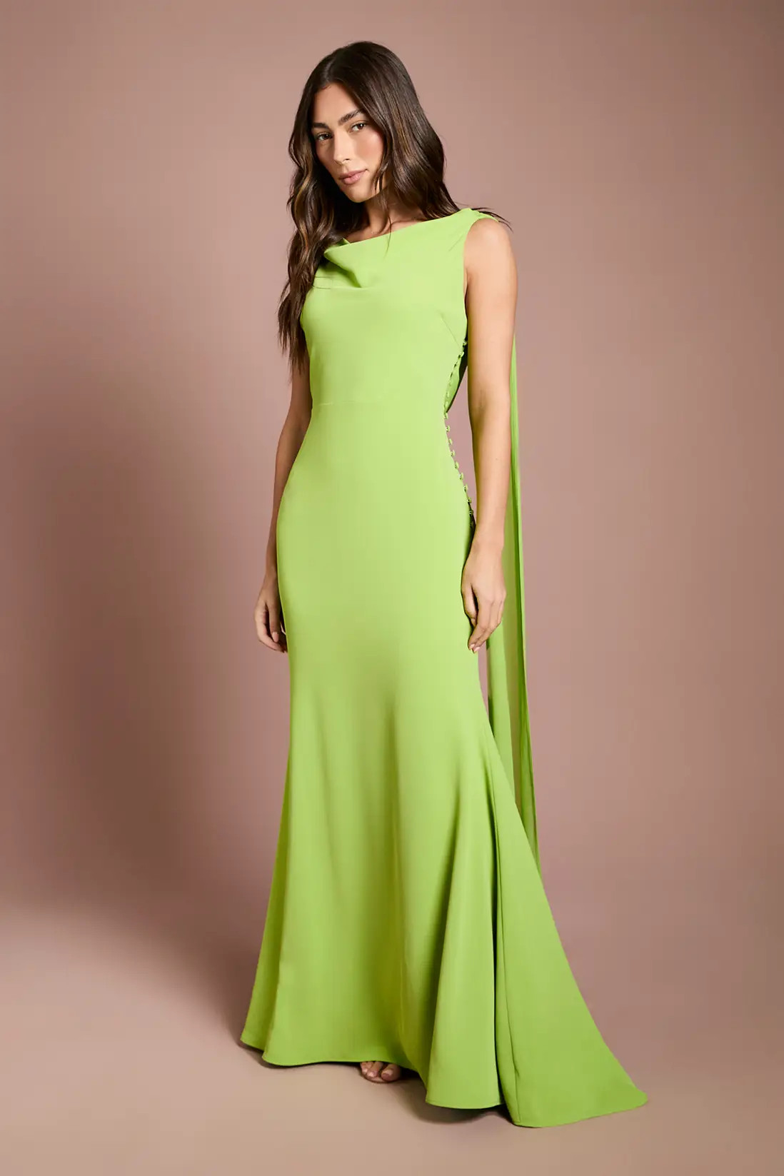 Dresses | Chiffon Detail Cowl Back Crepe Maxi Dress | Coast | Boohoo.com (UK & IE)