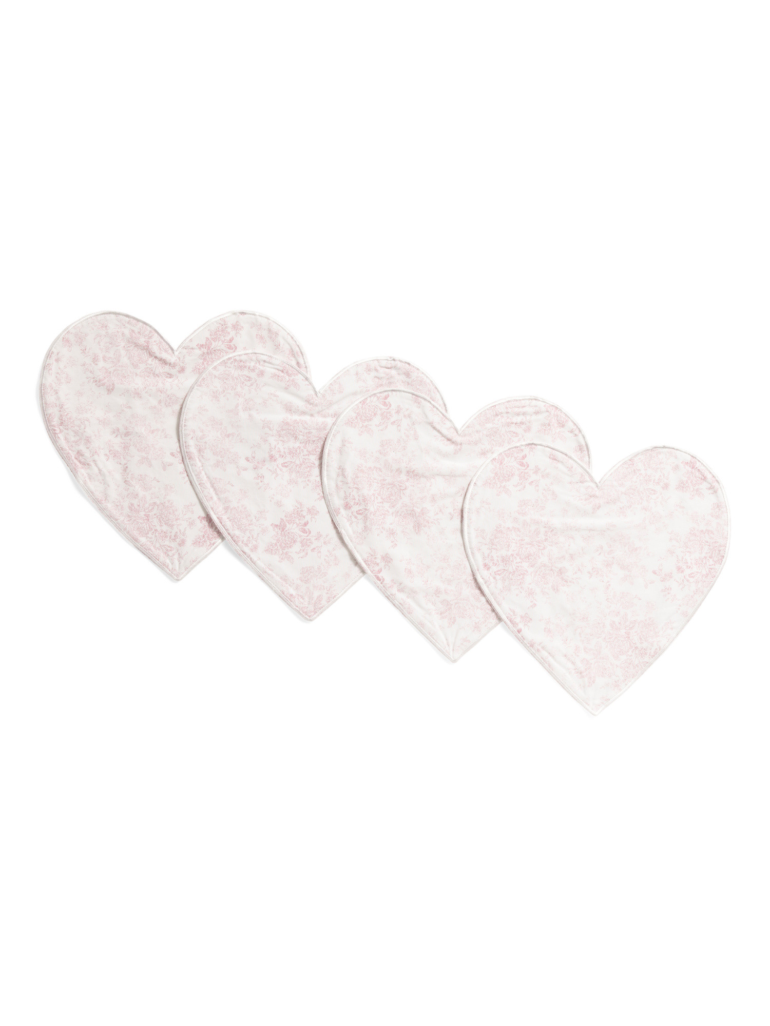 4pk Heart Shaped Toile Placemats | TJ Maxx