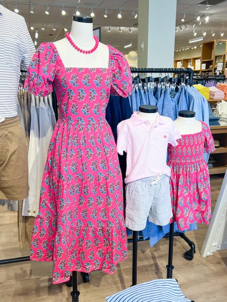 Not only is this pink block print dress so beautiful, but there's also a matching option for your mini me! Everything shown is currently 50% off!
-
coastal style, summer dresses, spring dresses, pink dresses, tiered midi dresses, puff sleeve dresses, j.crew factory dresses, resort wear, bridal shower dresses, bright dresses, little girls dresses, preppy style, dresses on sale, work dresses, church dresses, brunch outfits, boys polo shirt, pink polo shirt, blue shorts, boys shorts, preppy boys outfit, family photo outfits

#LTKsalealert #LTKstyletip #LTKfamily