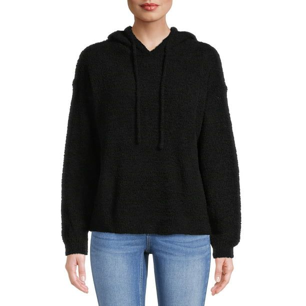 Dreamers by Debut Women's Plush Hooded Sweater - Walmart.com | Walmart (US)