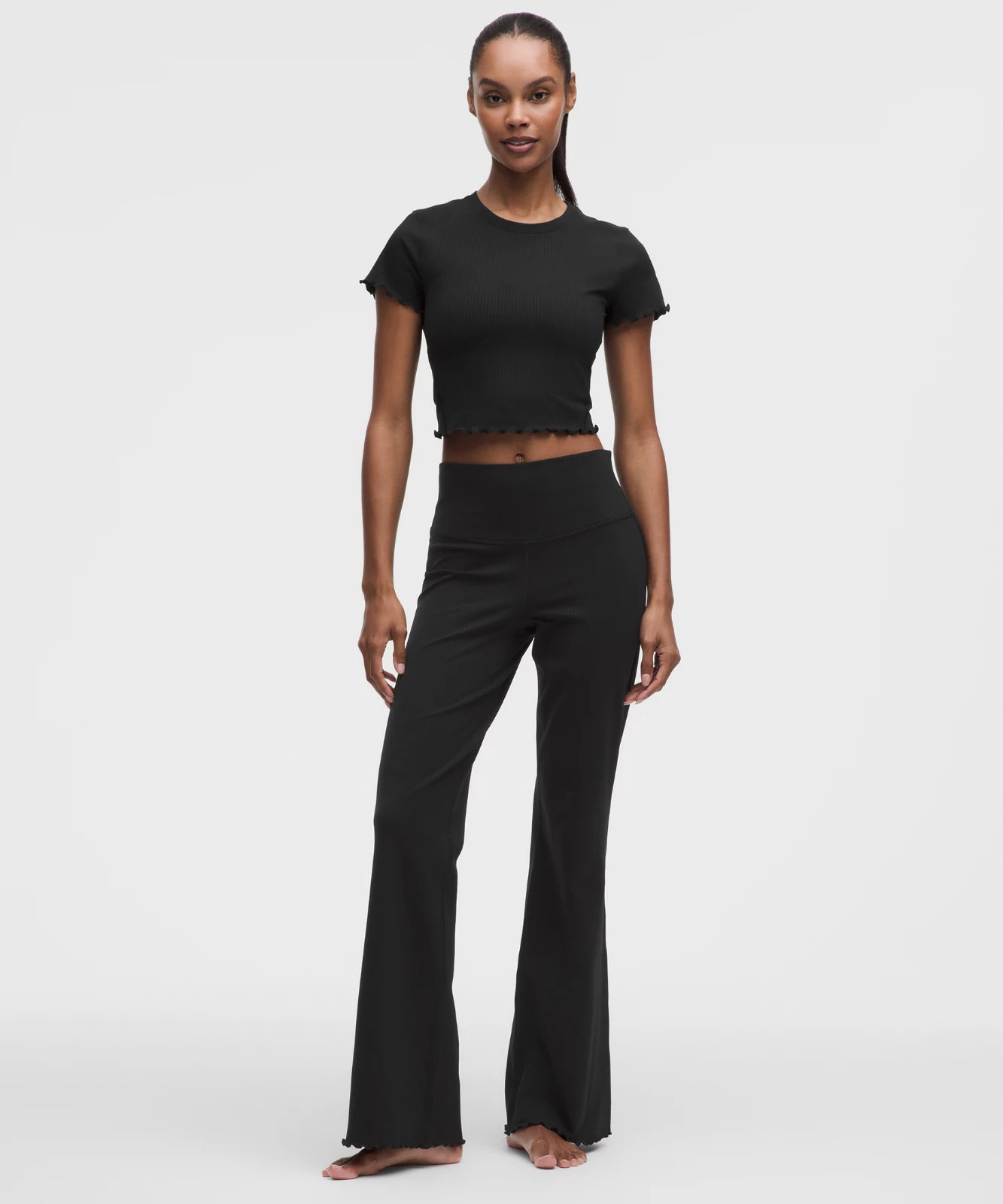lululemon – Women's Align High-Rise Lettuce-Hem Flared Pants – Color Black – Size 8 | lululemon UK