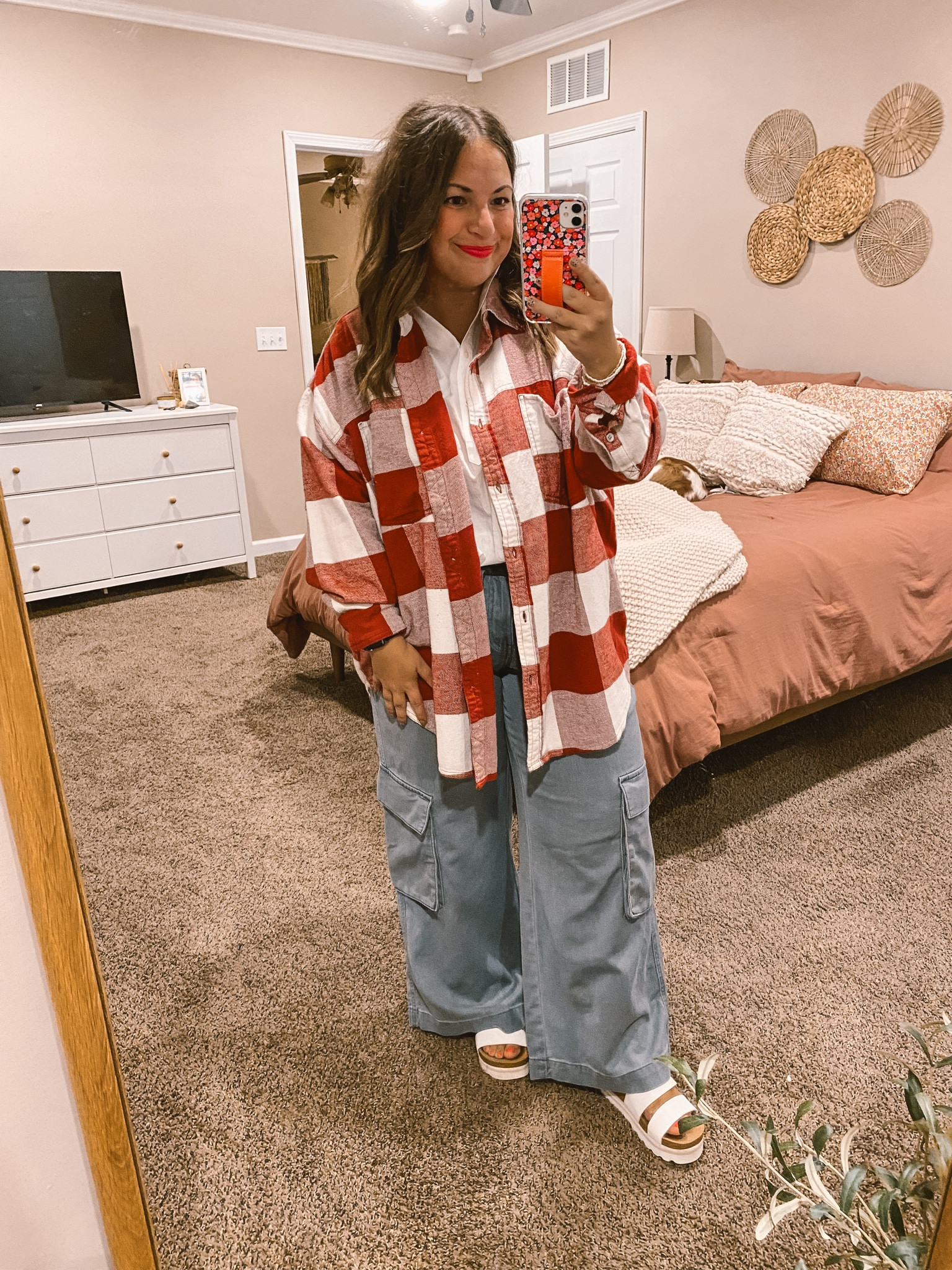 I feel like my students would like this fit bc it’s all big & baggy & oversized. I like it bc it’s comfy & soft lol!

sandals: fit true to size // wearing a 5
pants: fit true to size // wearing a 29 inseam, 14 short
blouse: fits oversized // wearing a large
flannel: fits oversized // wearing a small (fits like a large)

#LTKFindsUnder50 #LTKStyleTip #LTKFindsUnder100