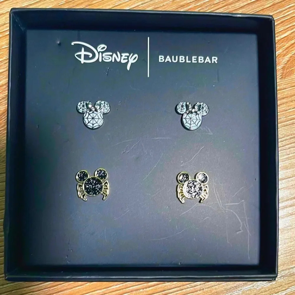 Disney Baublebar Mickey Mouse Halloween Earrings 2 pairs NEW Spider & Spiderweb | Poshmark