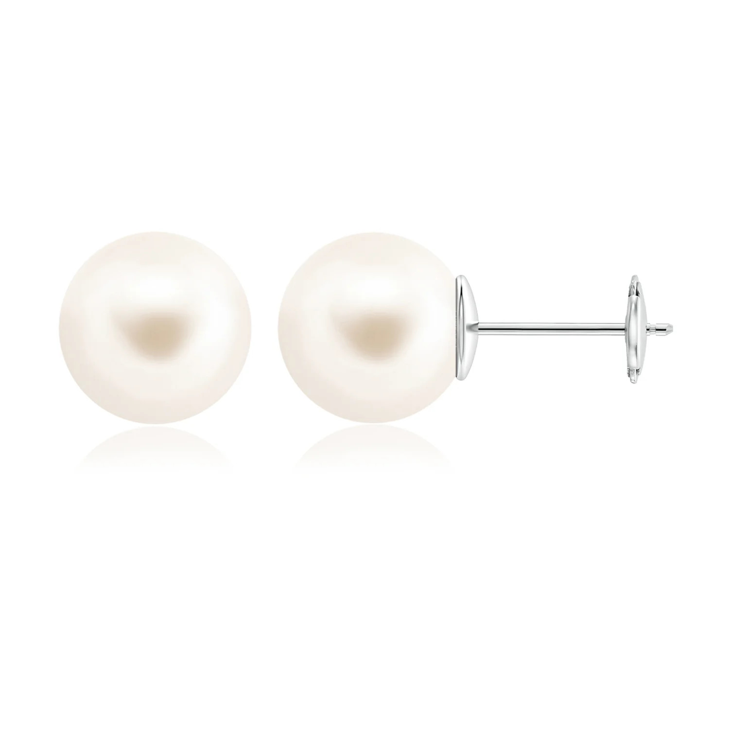 Classic Freshwater Pearl Solitaire Studs | Angara | Angara US