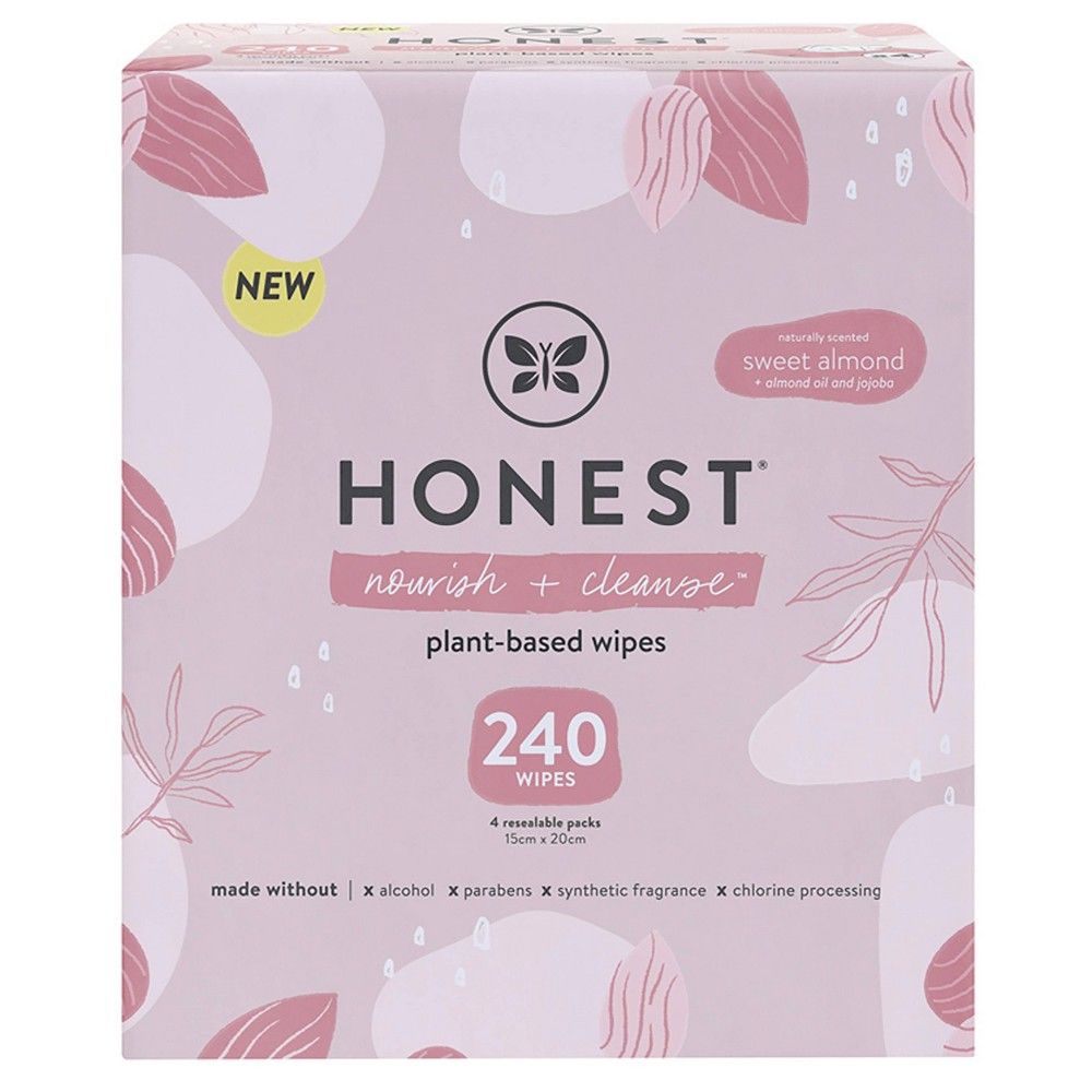 The Honest Company Nourish + Cleanse Plant-Based Baby Wipes - Sweet Almond - 240ct | Target