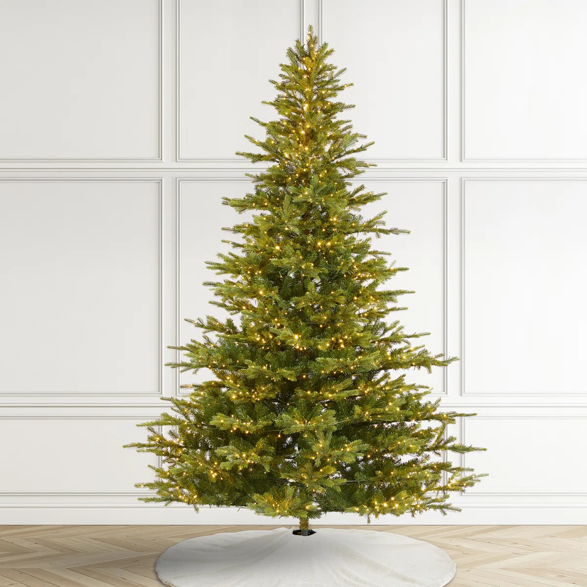 Leilonie Vibrant Evergreen Fir Pre-Lit Green Full Fir Artificial Christmas Tree with Lights | Wayfair North America