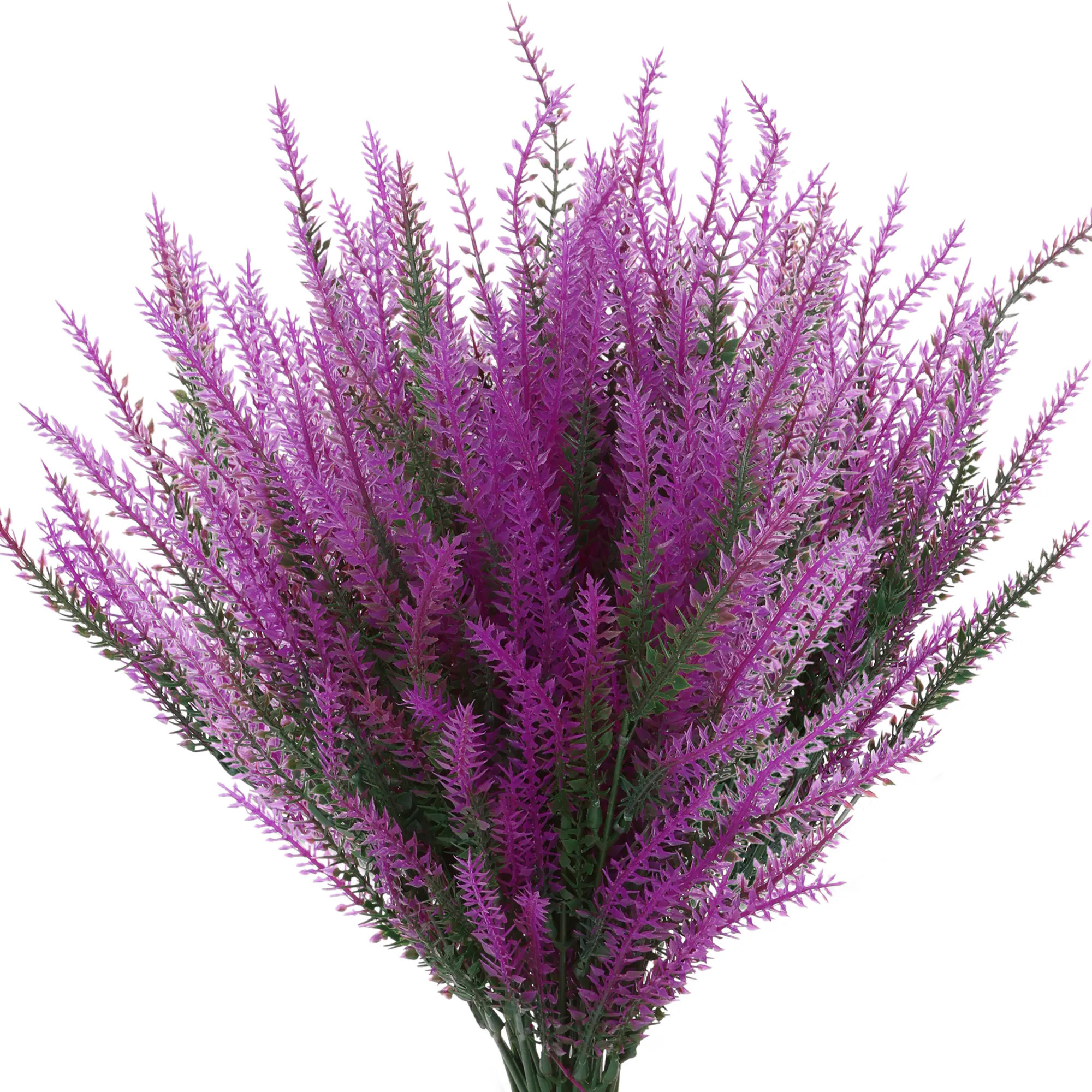 Unique Bargains 10 Bundles Lavender Fake Artificial Flowers Faux Plastic Plants Porch Window Indoor Outdoor 13.4Inch Rose Red one_size | Lowe's